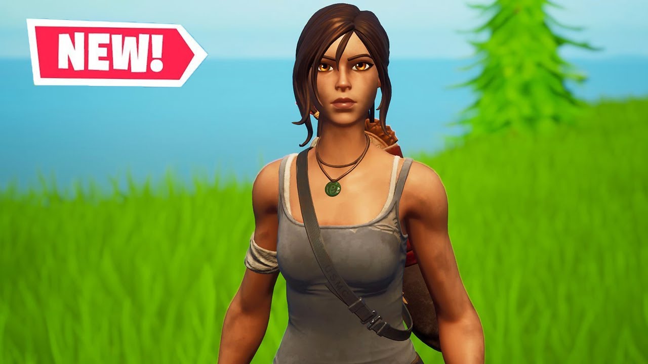 New LARA CROFT (TOMB RAIDER) Skin Gameplay in Fortnite!
