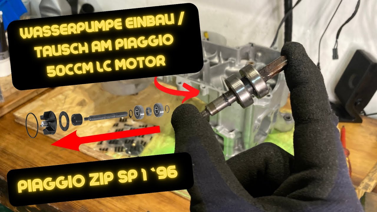 Piaggio 50ccm LC Motorroller Wasserpumpe tauschen / neu einbauen - Einfach erklärt- Piaggio ZIP SP 1