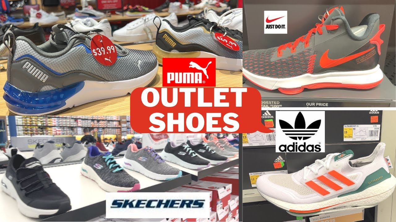 OUTLET SHOES STORE:SKECHERS ADIDAS PUMA NIKE OUTLET SALE! MEN'S AND WOMEN'S | SHOP WITH ME