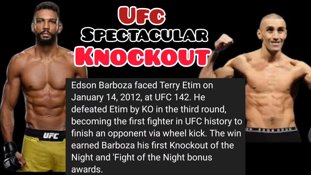 Edson Barboza Vs.Terry Etim Highlights (Spectacular KNOCKOUT)