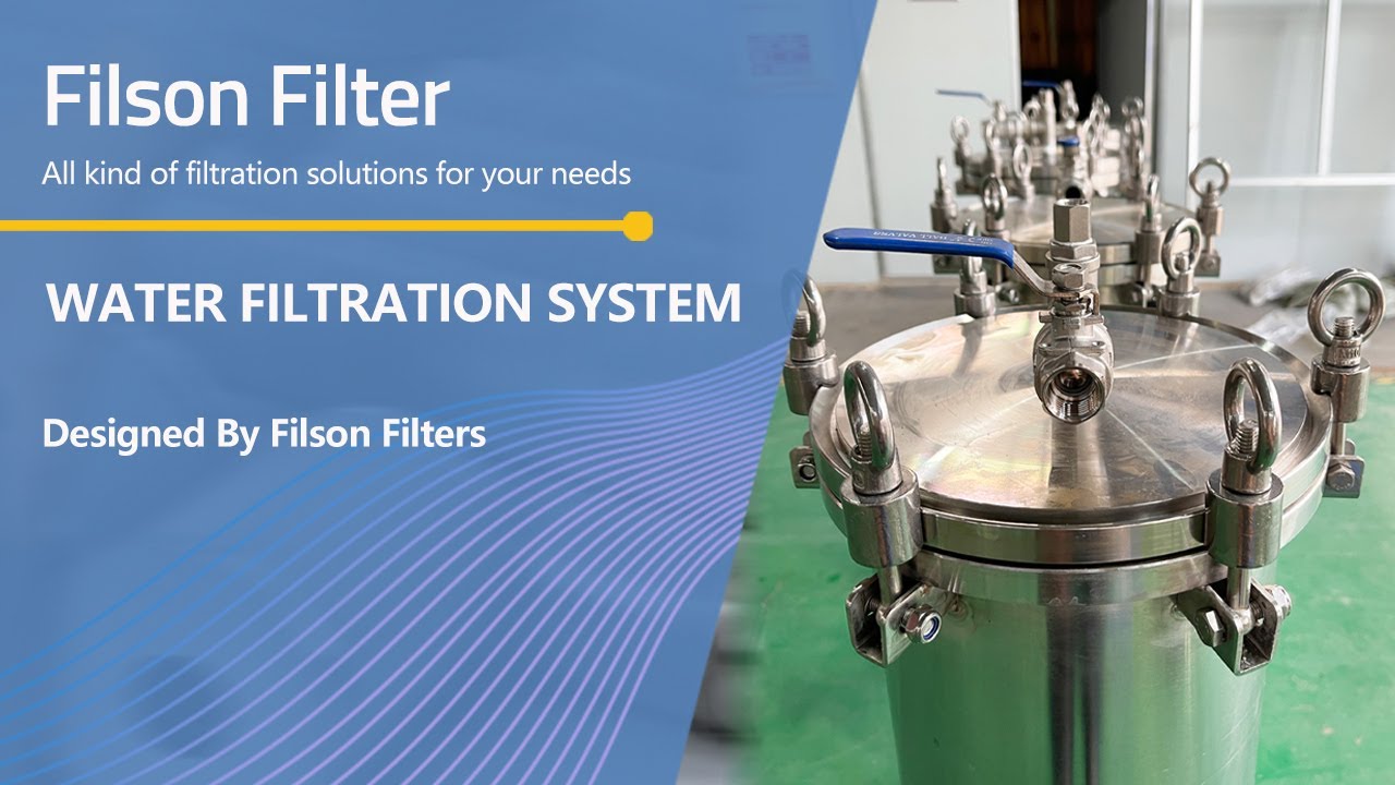 Filson Water Filtration System Composed of Stainless Steel Housing and Filter Bags