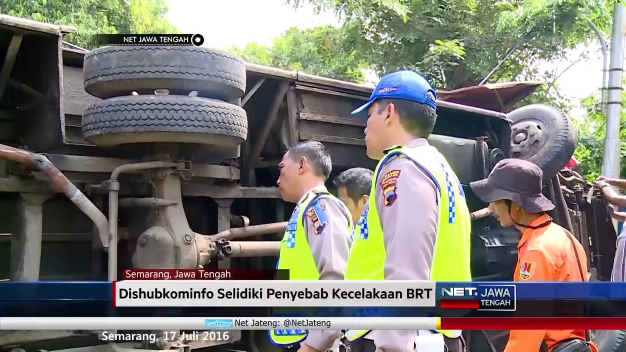 NET JATENG - KECELAKAAN BRT SEMARANG