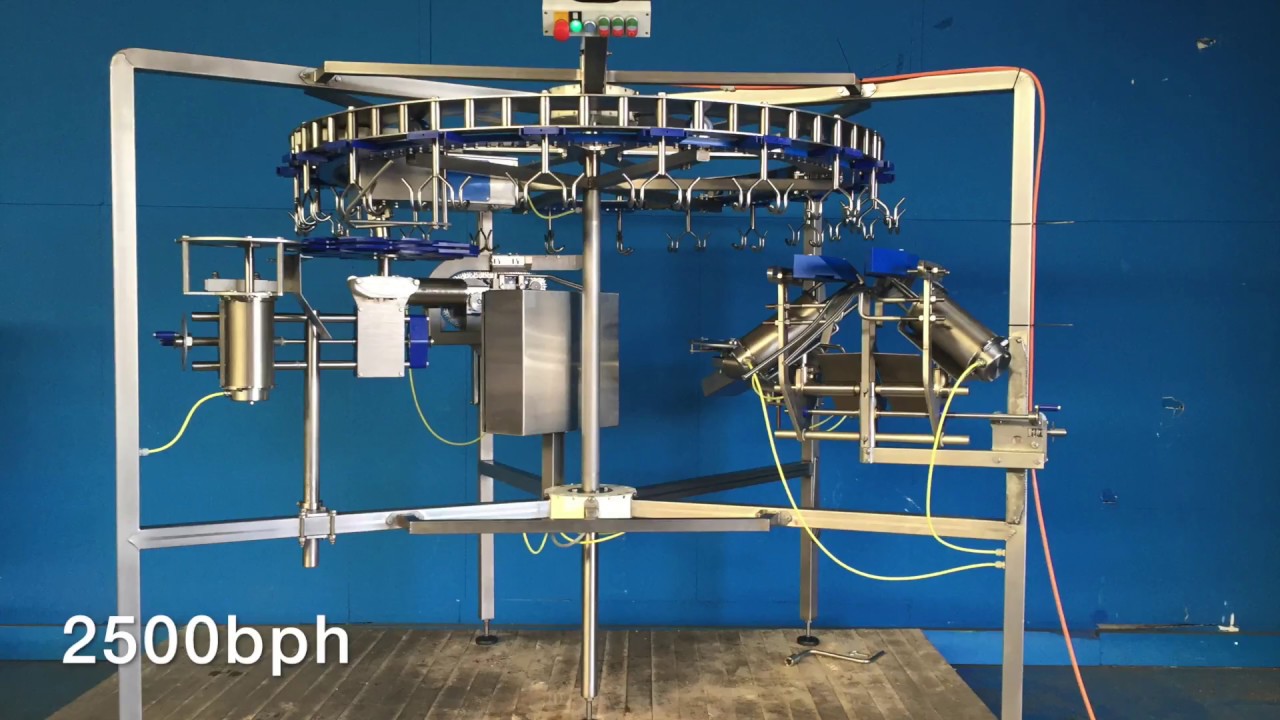Dutch Poultry Tech circular cut up line 2500 bph