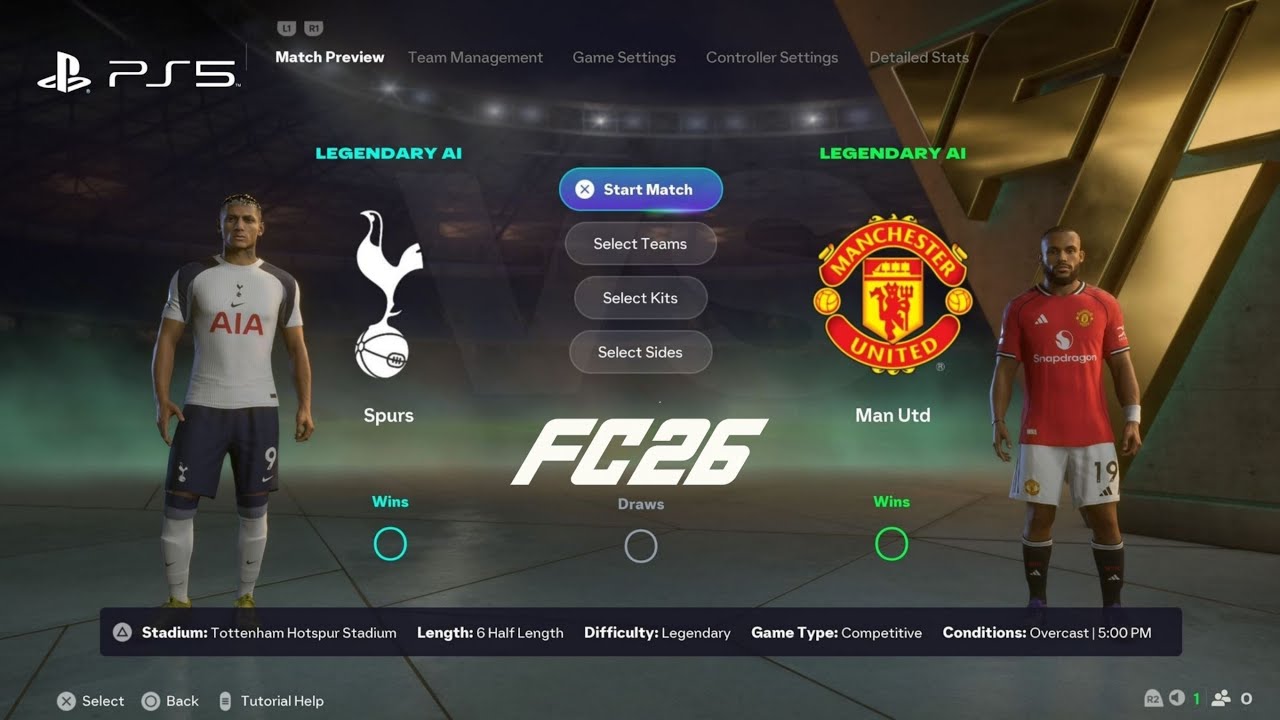 Tottenham vs Manchester United | Premier League Matchweek 11 | FC 26 Gameplay