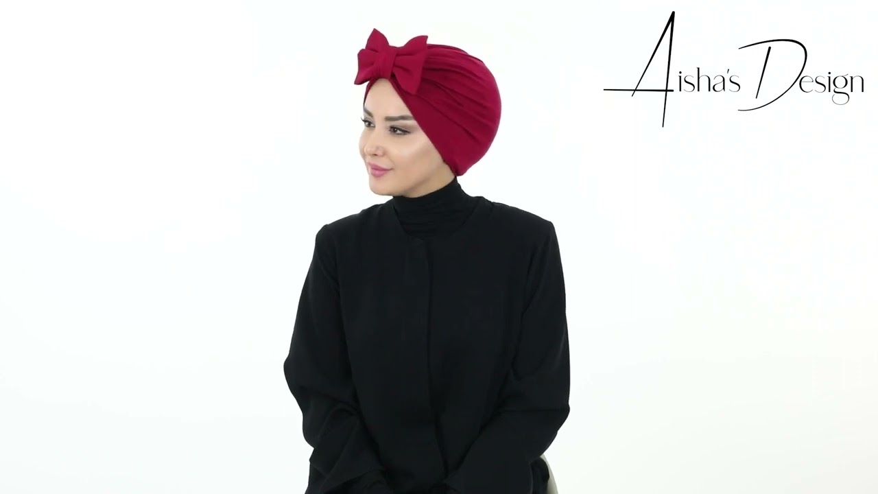 How to wear Plain Cotton Instant Turban with a Removable Big Bowtie | B-27