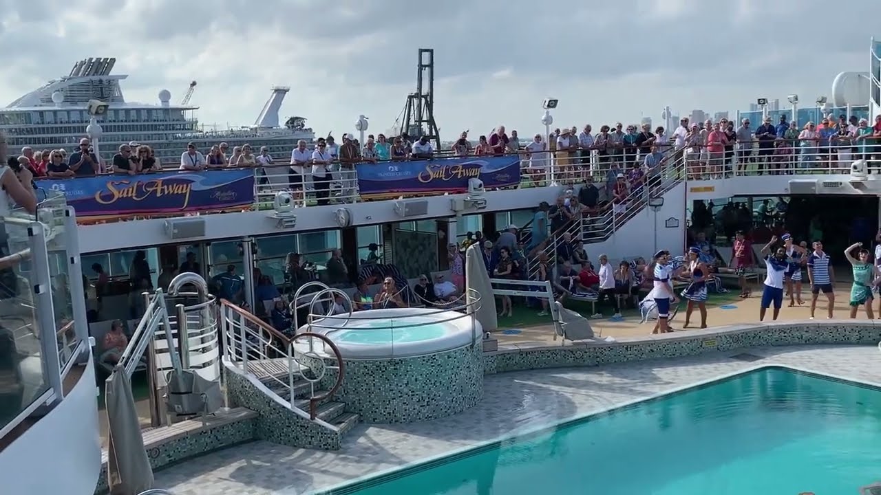 Ruby Princess Sail Away Party with Line Dancing and Love Boat Horn
