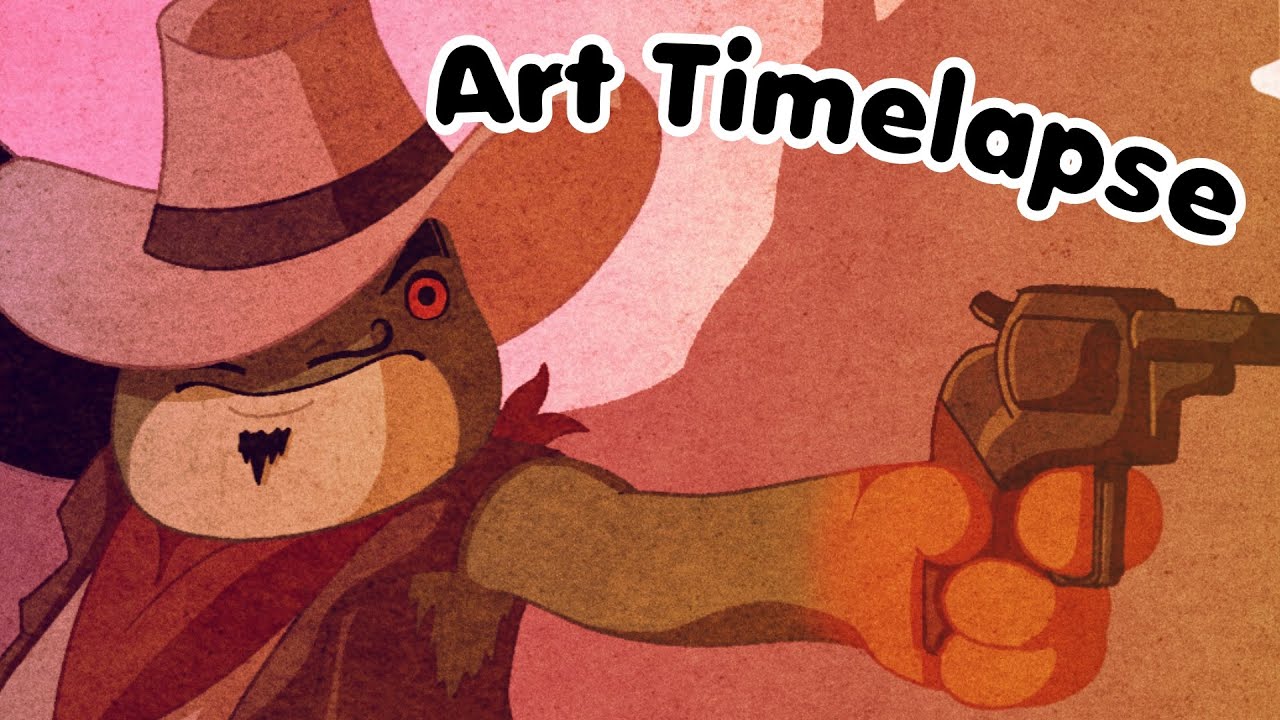 Draw a cowbow frog with me ✨ | Digital art timelapse