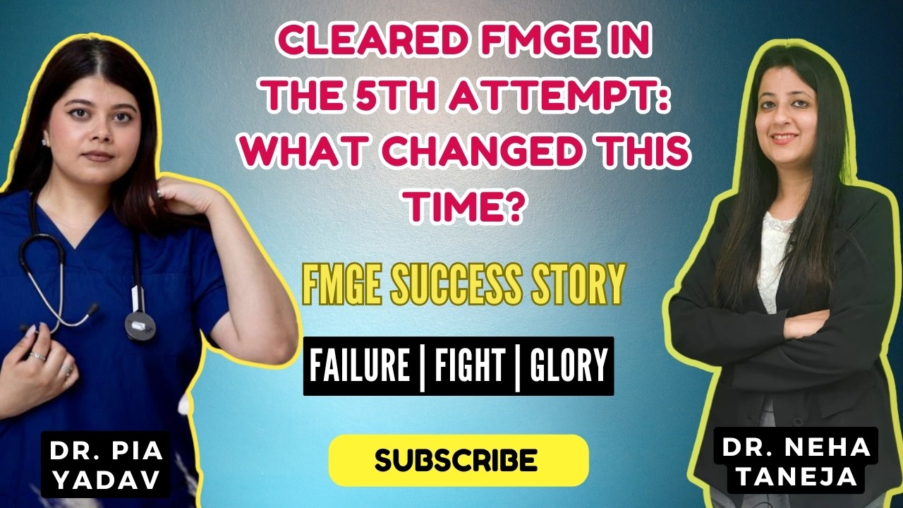 From 4 Failures to FMGE Success | What Finally Changed in Her 5th Attempt?#fmge #neetpg #motivation