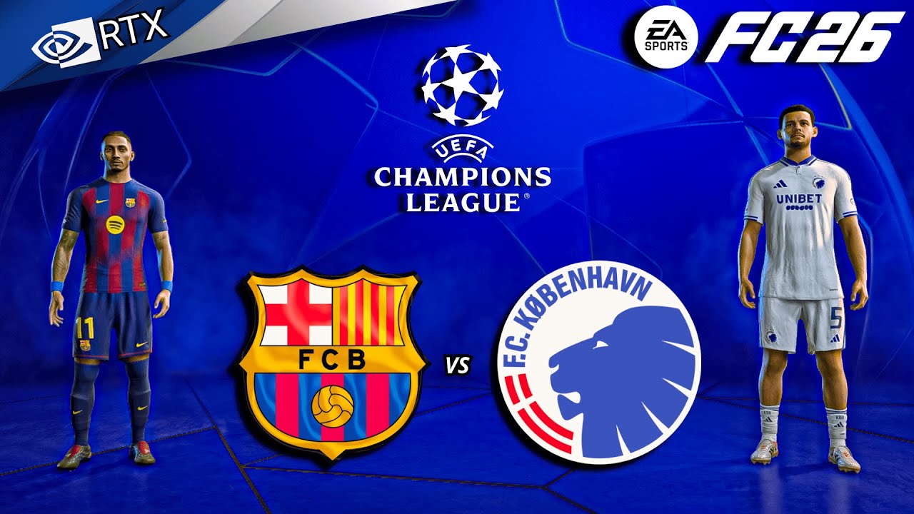 FC 26 - Barcelona vs Copenhagen | Champions League 25/26 Full Match | PC™ [4K60]