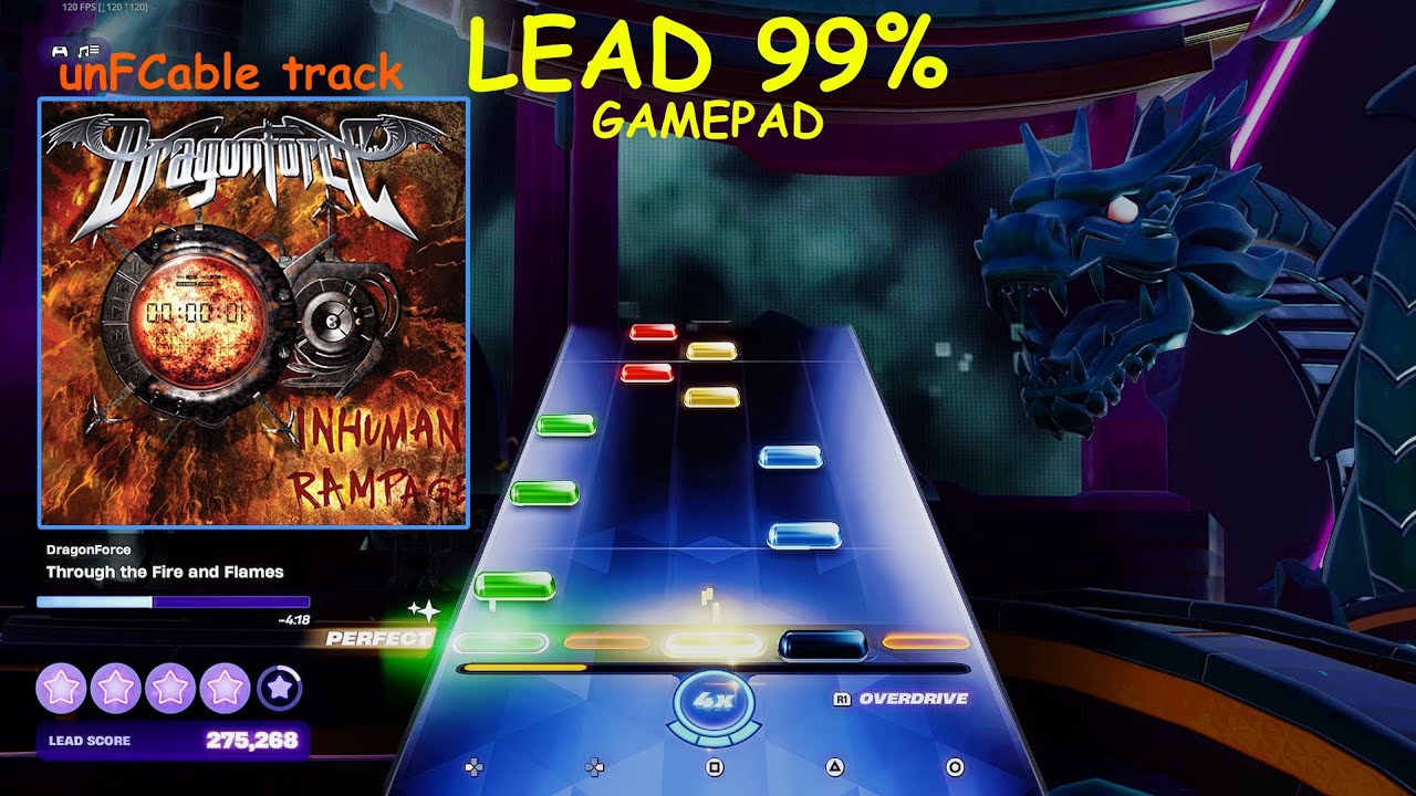 Through the Fire and Flames on CONTROLLER with HANDCAM 99% | NOT FCable Lead FNFestival S7