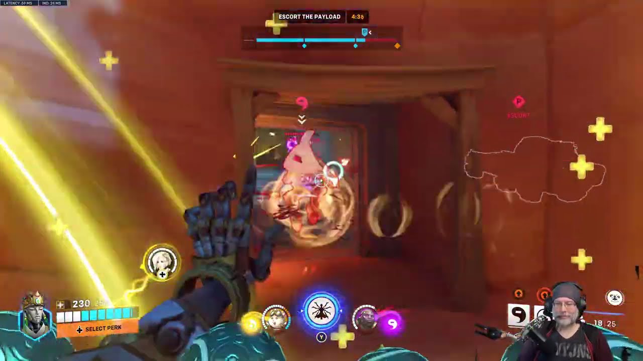 Playing Overwatch 2 while ignoring the big game