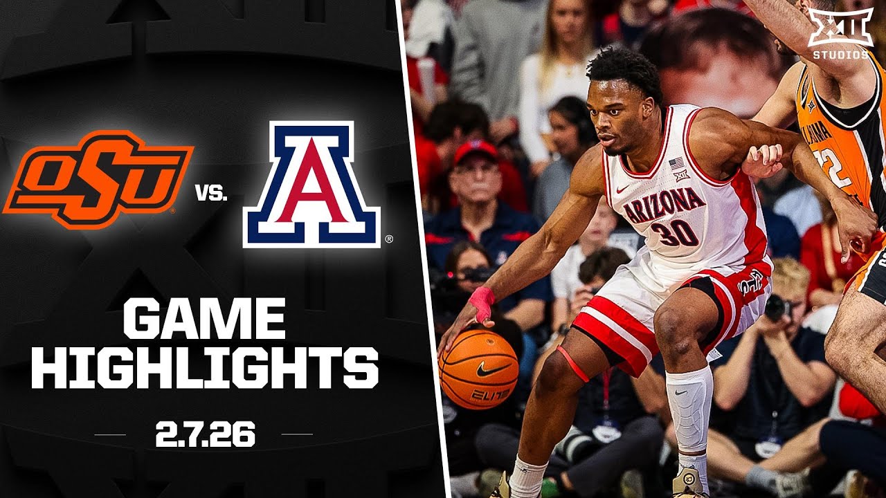 Oklahoma State vs. #1 Arizona Game Highlights | 2025-26 Big 12 Men's Basketball