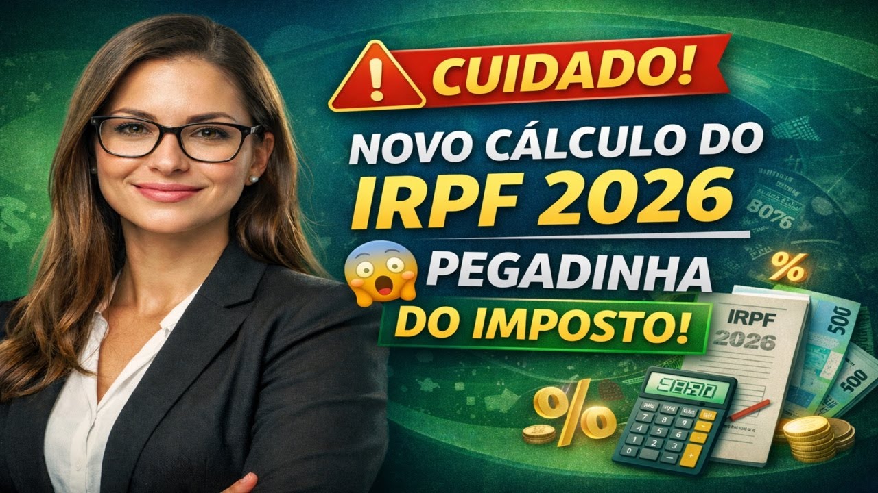 🚨 NOVO CÁLCULO DO IRPF 2026 🧾 ENTENDA AS PEGADINHAS