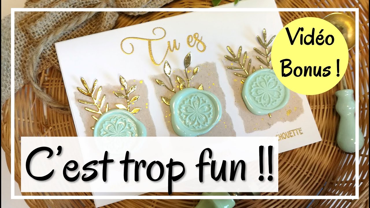 Vidéo BONUS : CACHETS DE CIRE EN CARTERIE !! On s'amuse ! DIY tuto scrapbooking (Craspire)