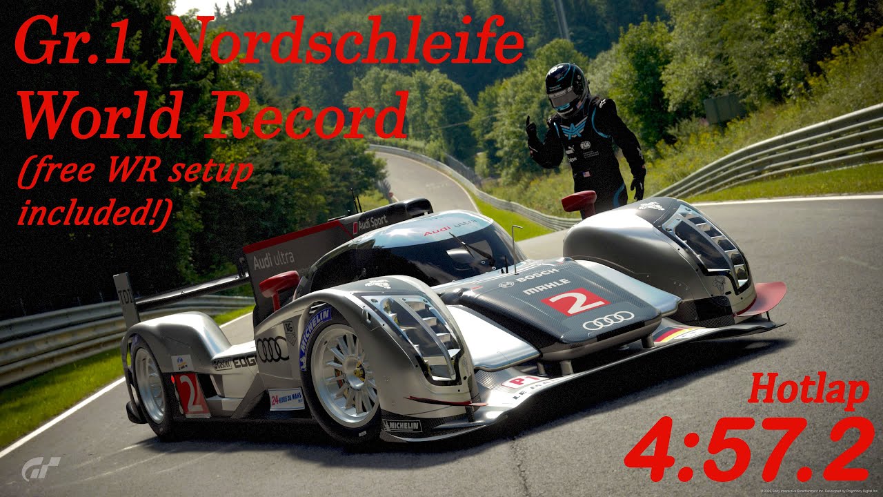 GT7: 4:57.2 Audi R18 '11 Nordschleife Hotlap and Setup (Gr.1 World Record so far...)