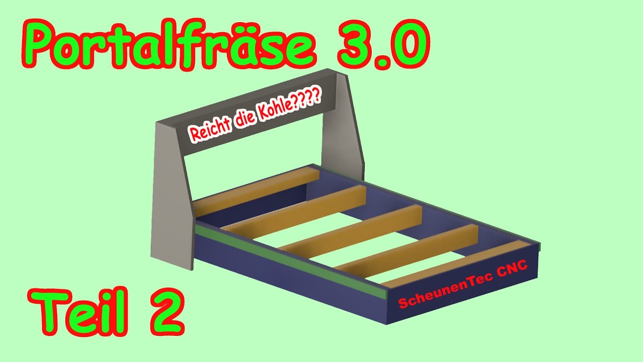 CNC Portalfräse 3.0 | unter 2000€ | Teil 2 | Portalbalken und Wangen | ScheunenTec CNC