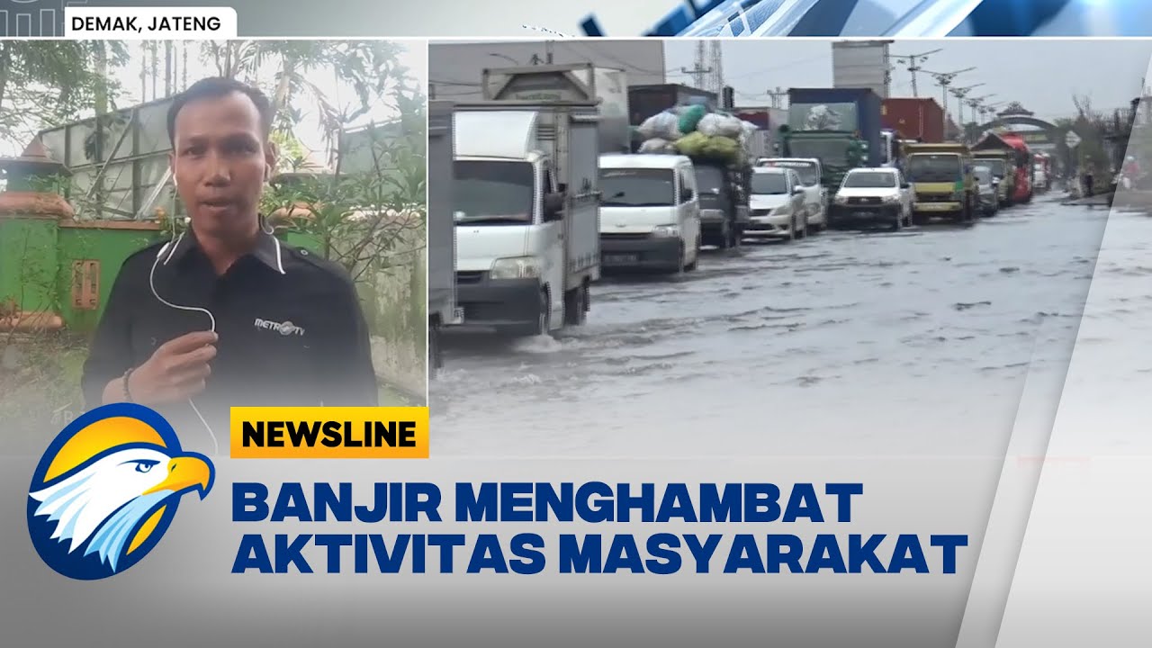 Banjir Rendam Jalur Pantura Demak, Kemacetan Mengular hingga 5 KM - [Newsline]