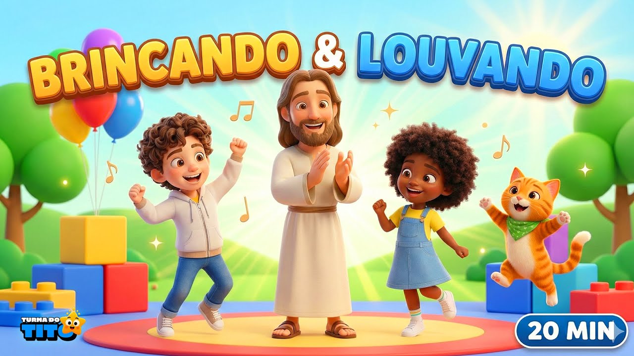 20 Minutos de Louvor Infantil Calmo | Paz no Coração | Felizes com Jesus
