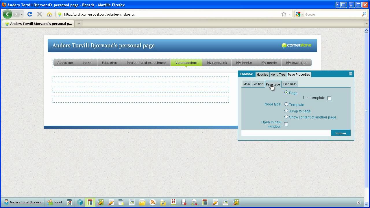 Page properties