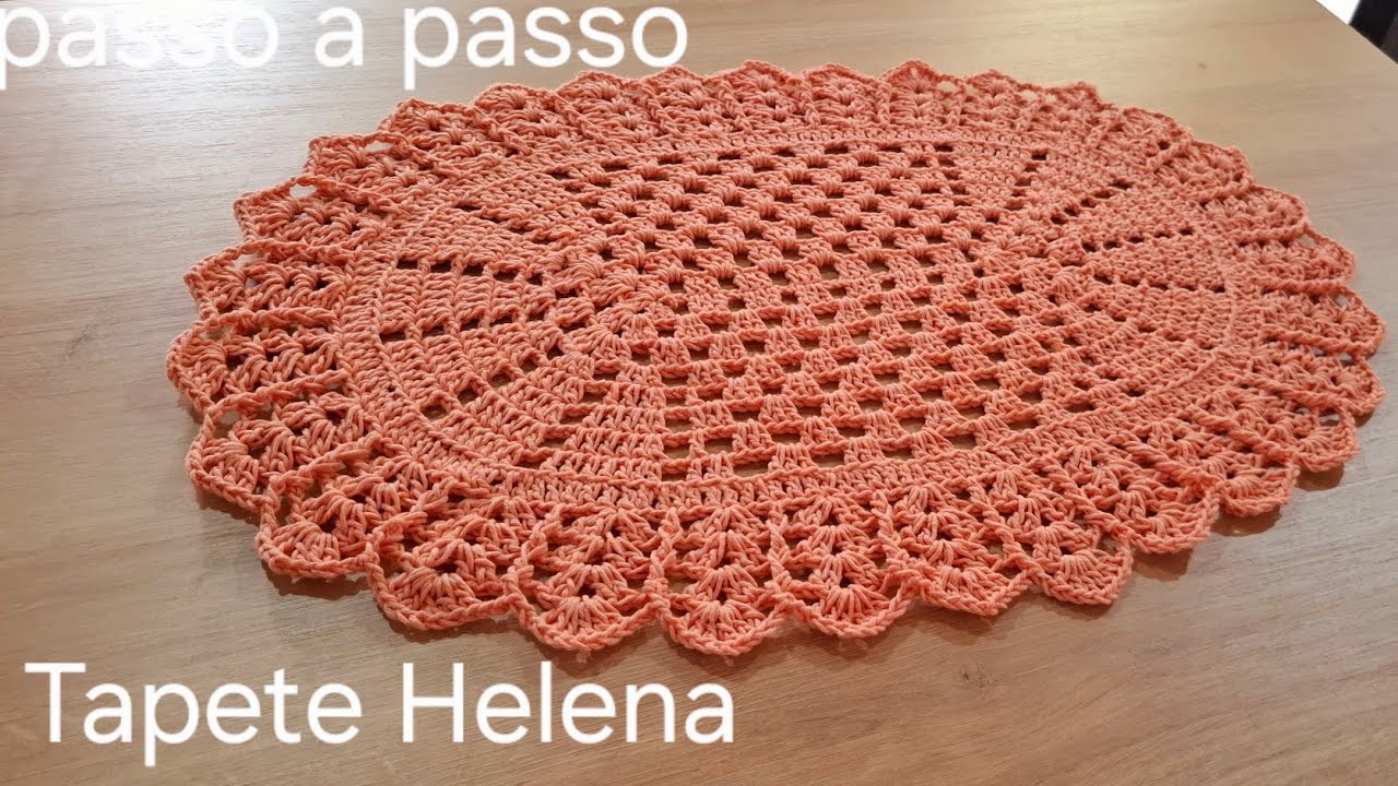 TAPETE HELENA / TAPETE OVAL F&Aacute;CIL E SUPER R&Aacute;PIDO/ #CROCH&Ecirc;  #TAPETE #BARBANTE #VIDEOAULA