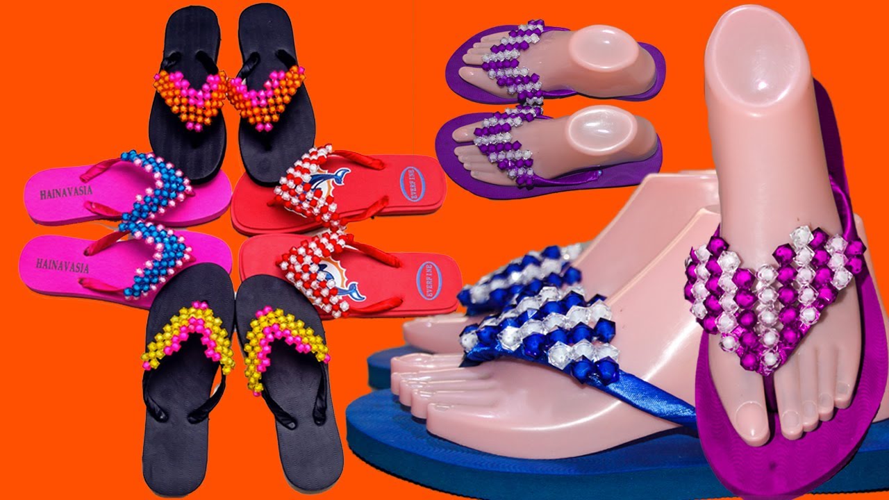 How to make slippers using sugar beads