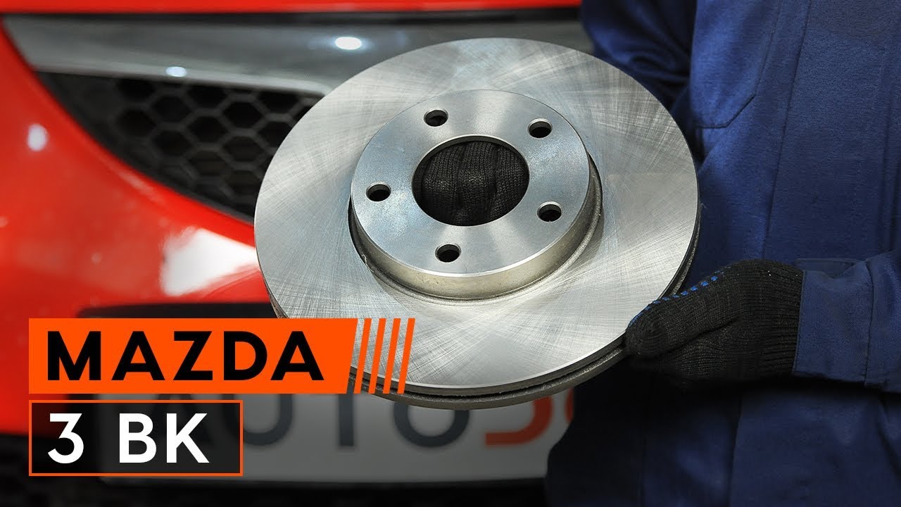 Hoe een voor remschijven van Remblokken vervangen op een MAZDA 3 BK HANDLEIDING | AUTODOC