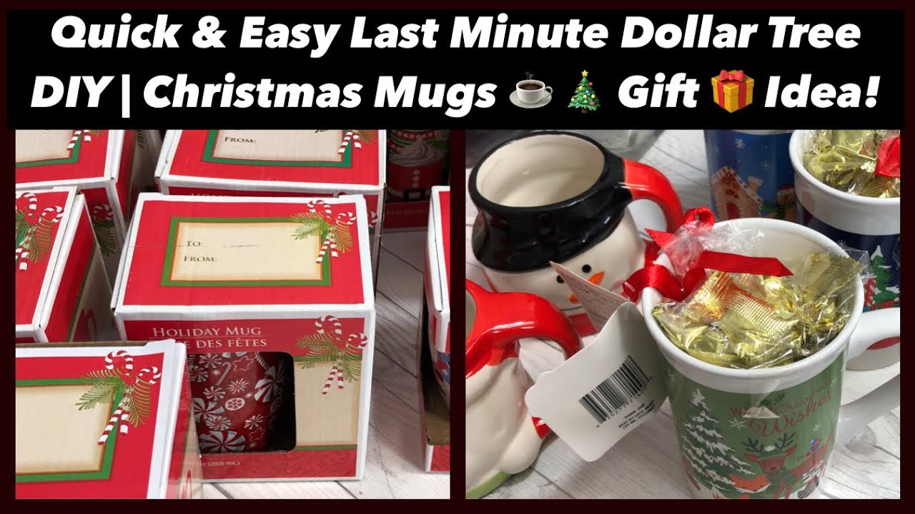 Quick & Easy Last Minute Dollar Tree DIY | Christmas Mugs ☕️ 🎄 Gift 🎁 Idea!