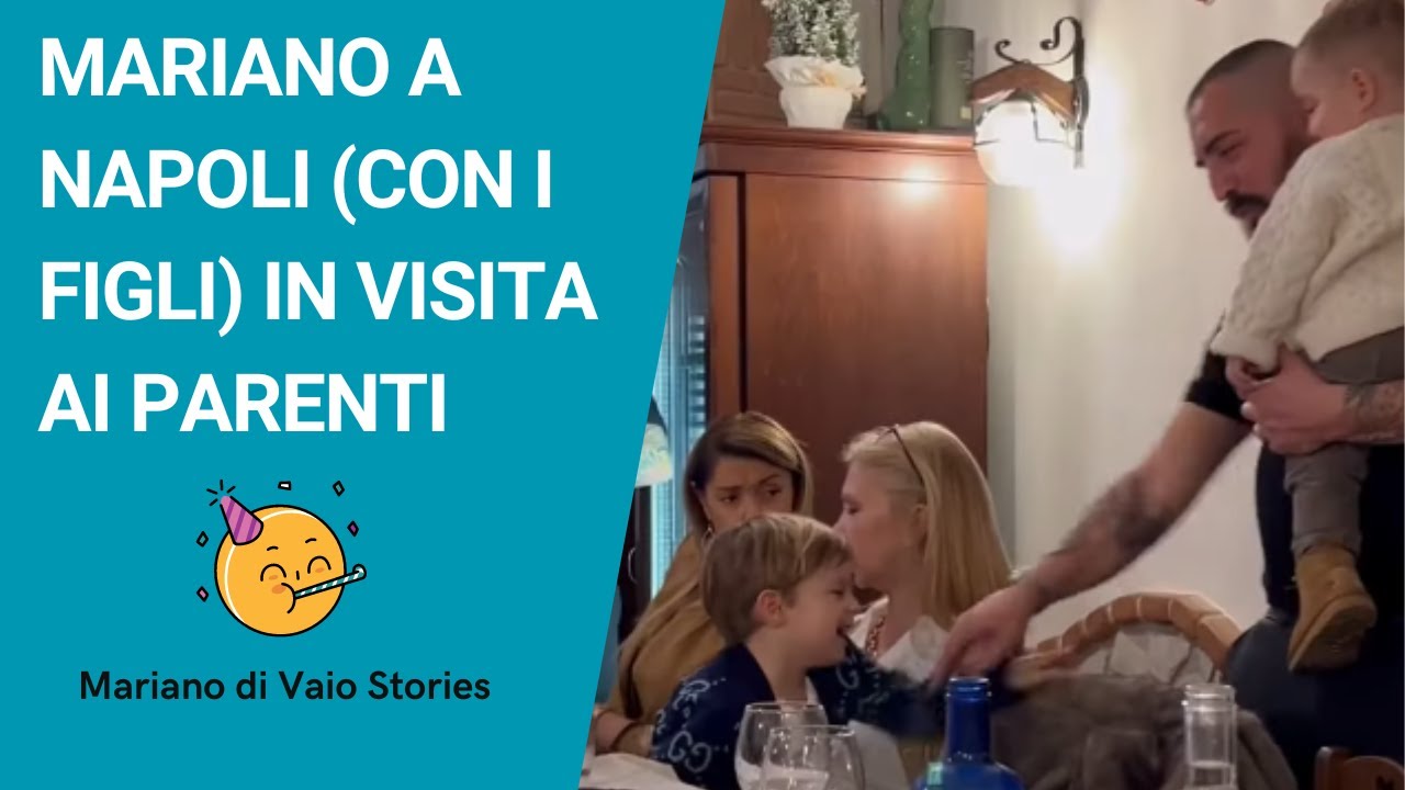 Mariano di Vaio è tornato a Napoli (con i figli) per trovare i parenti