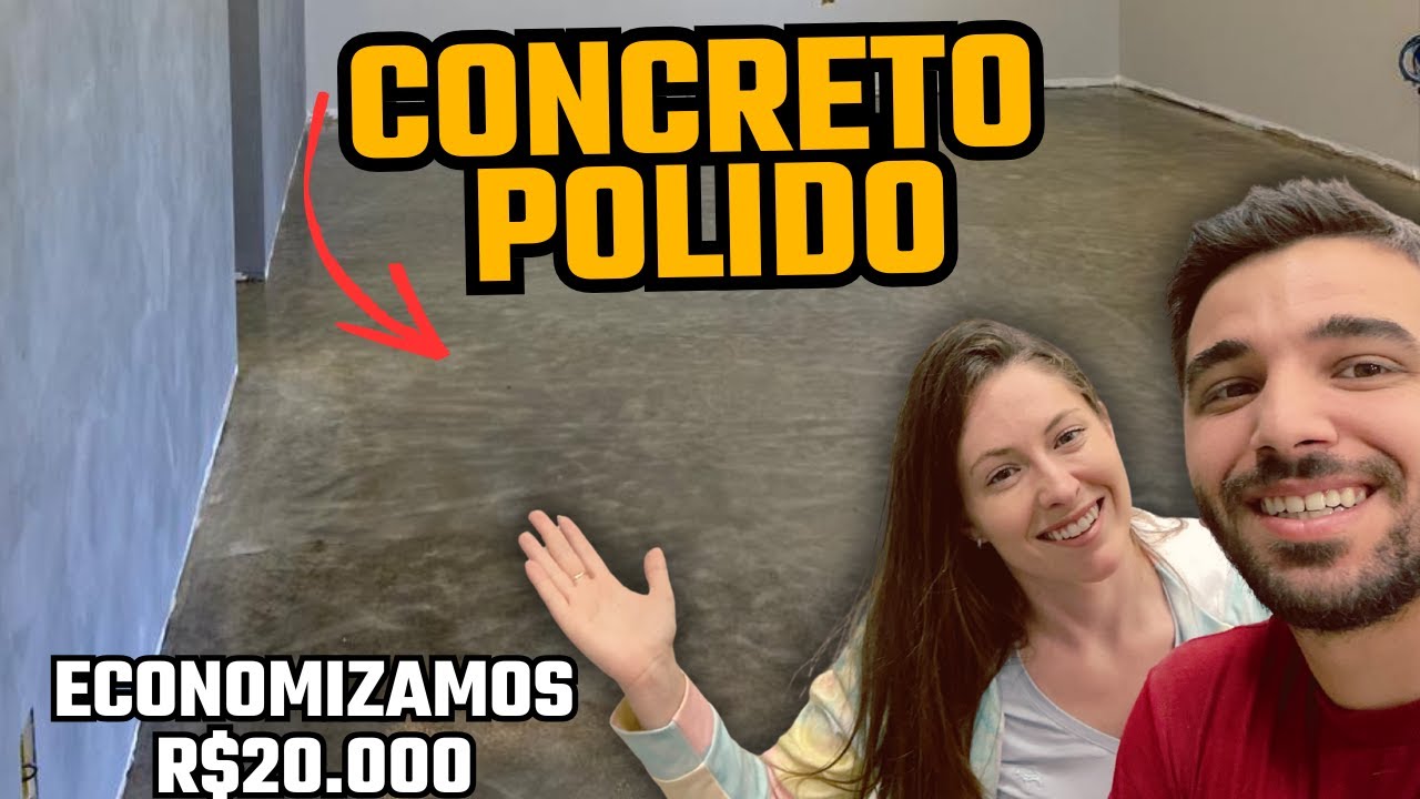 COMO FAZER PISO DE CONCRETO POLIDO APARENTE (ECONOMIZAMOS MUITO NA NOSSA OBRA)