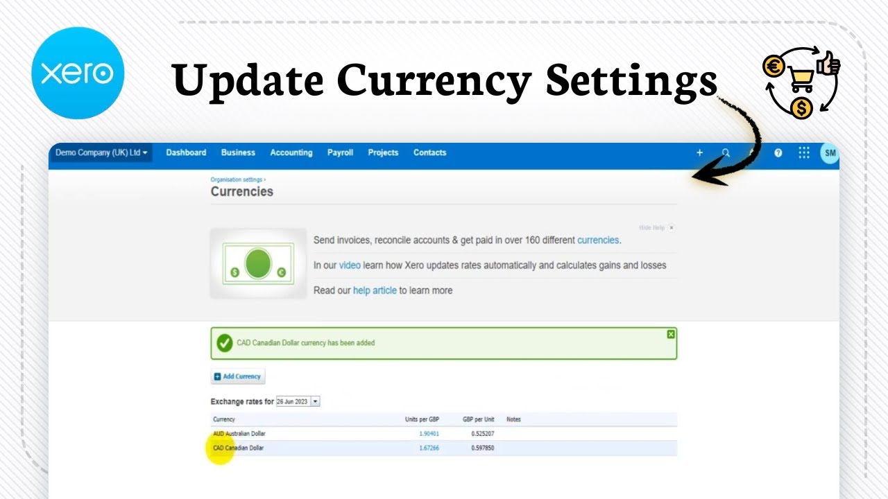 How to change currency in Xero (Update Preference)