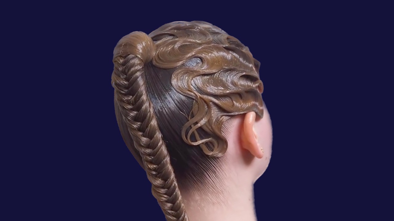 ASMR Hair Styling | French Braids & Cute Hairstyle