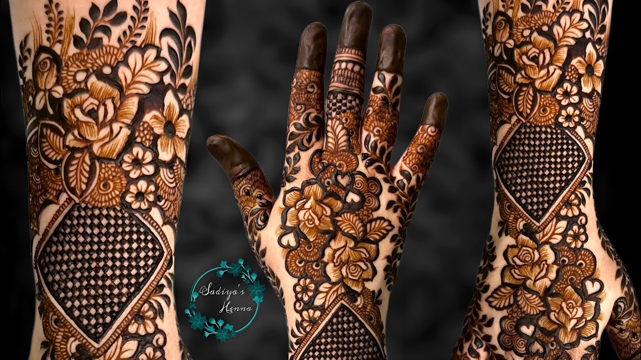 FULL HAND MEHNDI DESIGN | BACK HAND MEHNDI DESIGN SIMPLE | ROSE MEHNDI DESIGN | GRID MEHNDI DESIGN