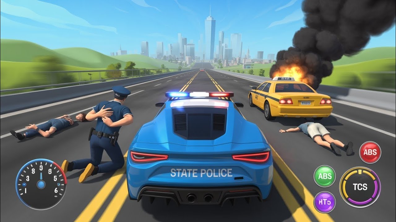 Crazy Police Car Chase 🔥 | Real Cop Driving Experience | Police Chase & Crash 🚨 | Simulator Game