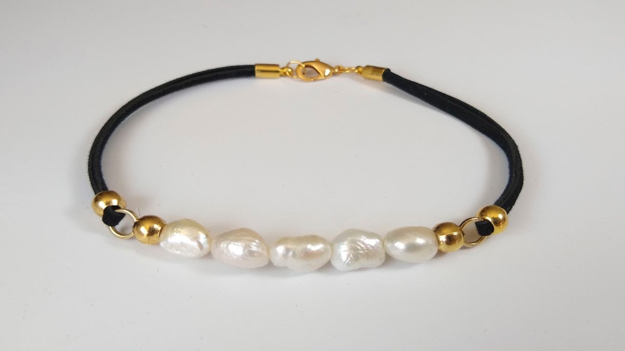 COMO HACER ESTA HERMOSA PULSERA EN HILO Y  PERLA