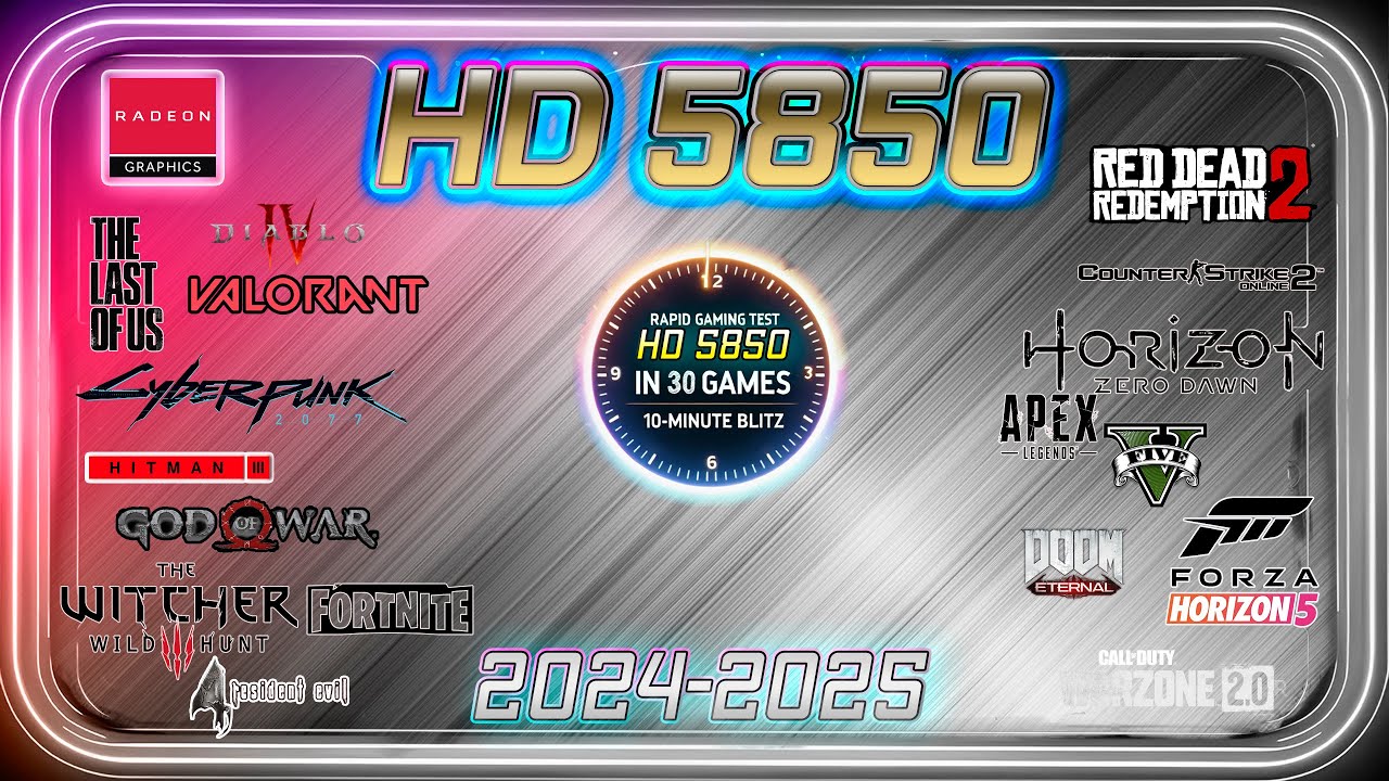Gaming Test | AMD Radeon HD 5850 in 30 GAMES | (2024-2025)