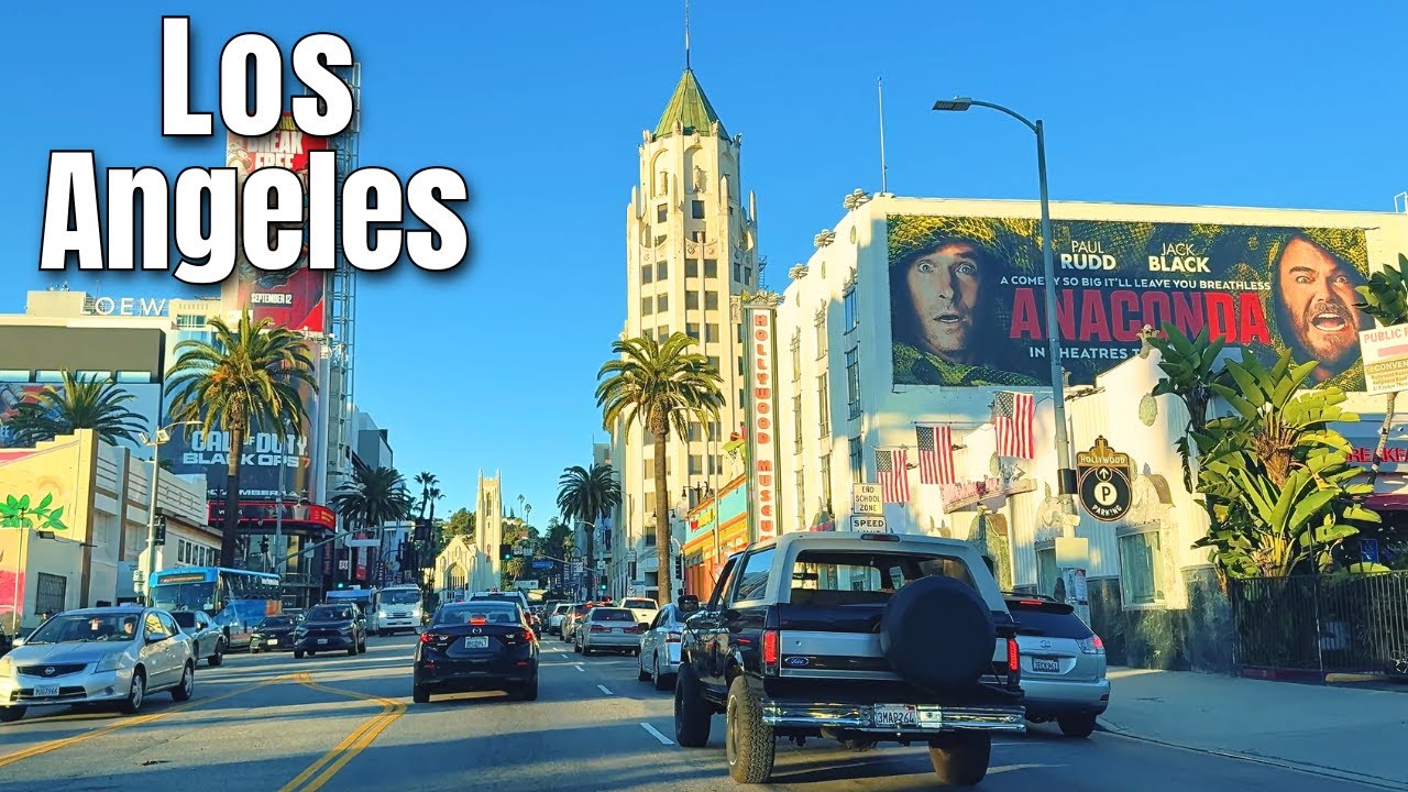 Downtown to Ventura Blvd Drive | Hollywood & Highland | Golden Hour | Los Angeles Drive 4K POV