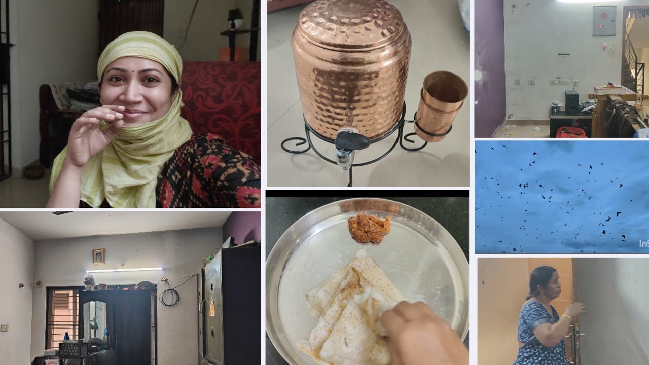 FINALLY 😃 வீடு காலி பண்ணியாச்சு🥳 | New Home🏡 | Busy Day Routine | Neer Dosa |Surprise ah evlo iruke😁