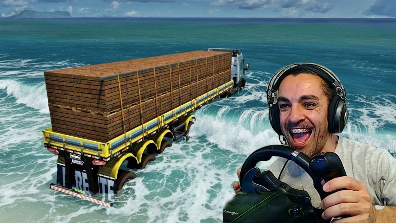 ENTREI NA PRAIA COM A CARRETA POR UMA BOA CAUSA - Vida de Caminhoneiro 389 - Euro Truck Simulator 2