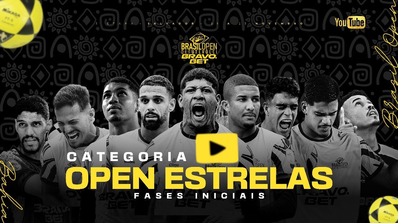 OPEN ESTRELAS BRASIL OPEN SALVADOR - FASES INICIAIS | OS MAIORES DO FUTEVÔLEI | 5ª ETAPA 2025
