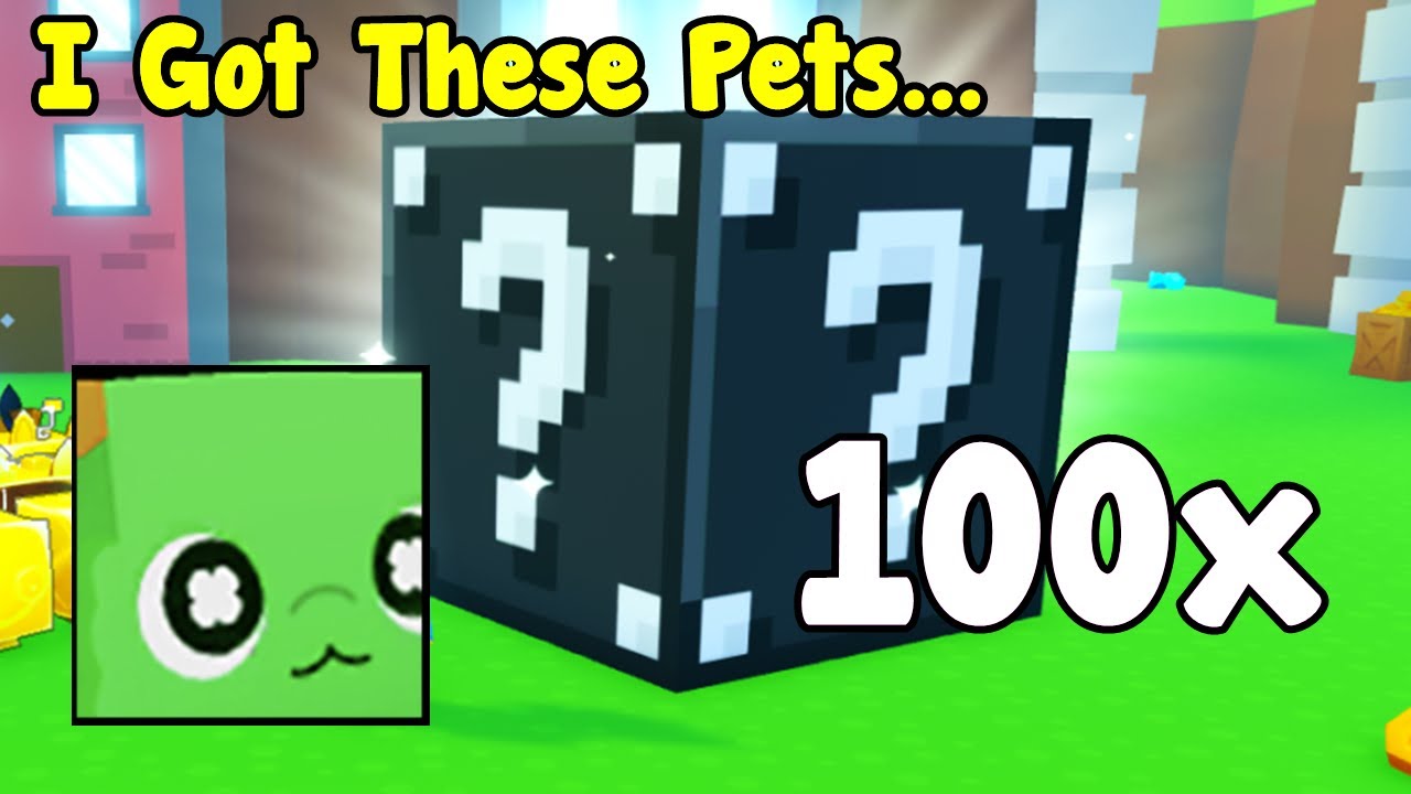 I Broke 100 Huge Lucky Blocks And Got These Pets! - Pet Simulator X Roblox
