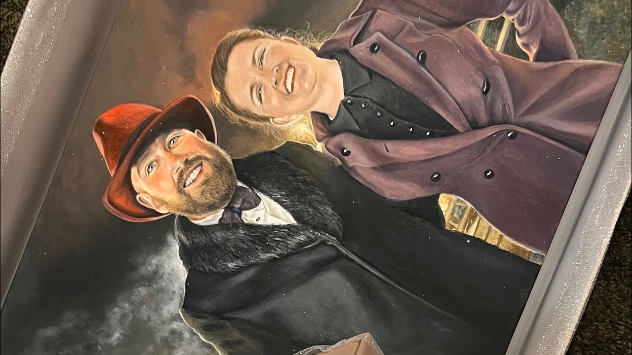  Oil Painting Process | Dramatic Night Portrait with Golden Light #OilPainting#PortraitArt
