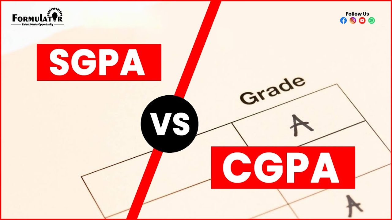 CGPA II SGPA  Difference Between CGPA & SGPA