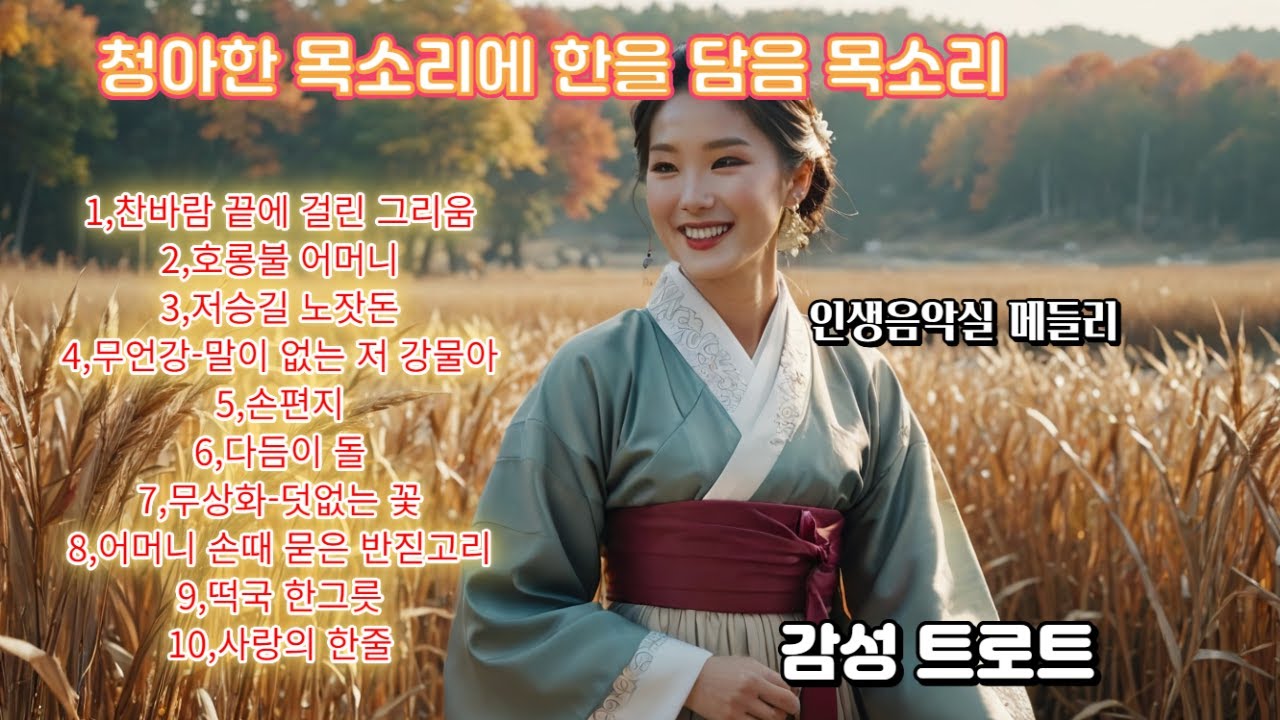 찬바람 끝에 걸린 그리움 외 9곡(01140). #사극풍트로트  #신곡  #인생음악실 #인기트로트  #감성트롯 #사극풍트로트 #국악트롯 #5070음악  #그리움 #K-POP