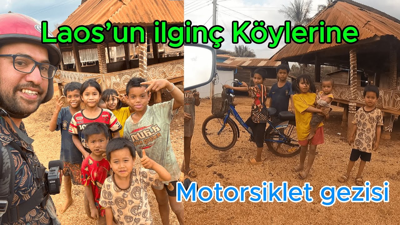 Motorsiklet ile Laos'un Köylerine Zamanda Yolculuk