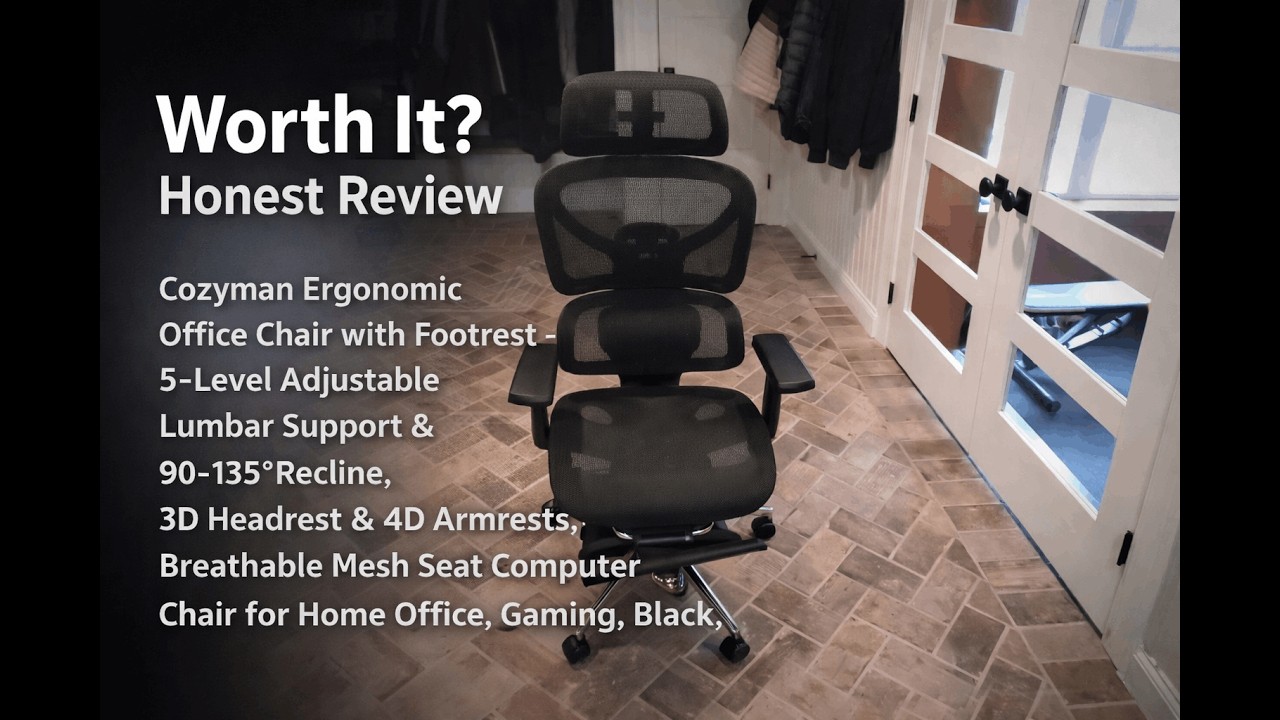 Can This Mesh Office Chair Really Help Your Back? Cozyman Ergonomic Seat with Footrest Reviewed