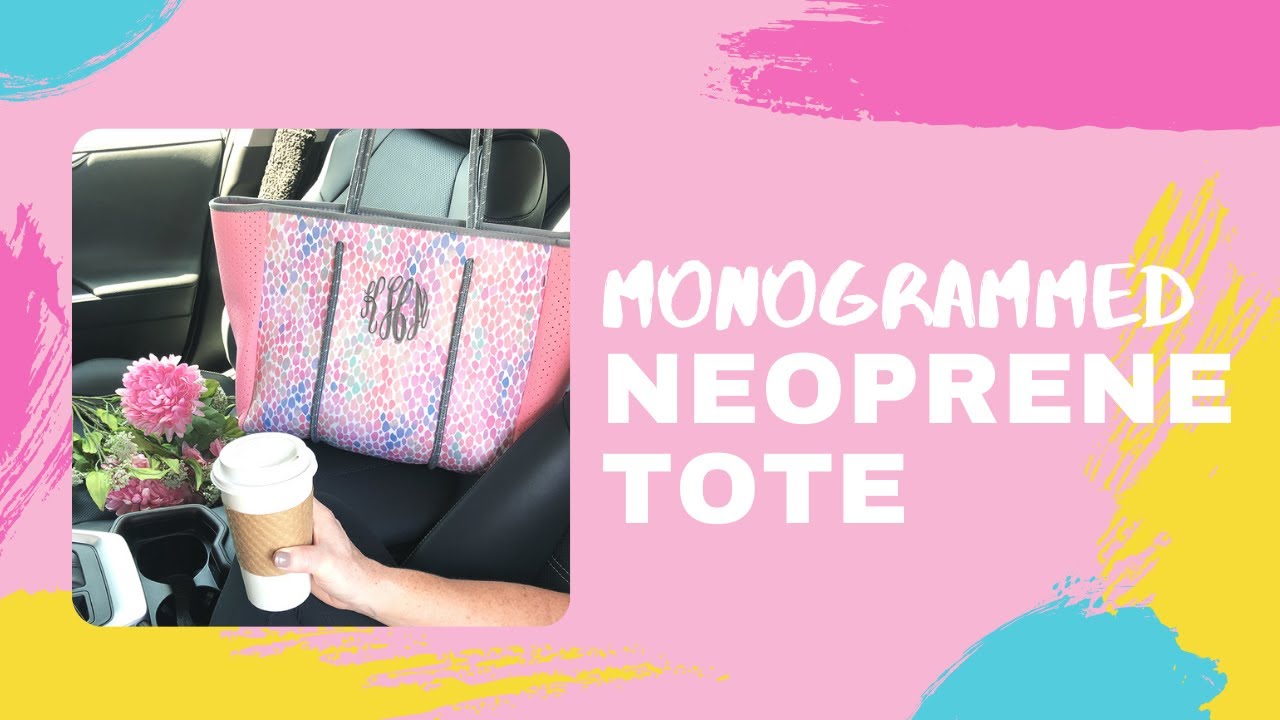 Monogrammed Neoprene Tote