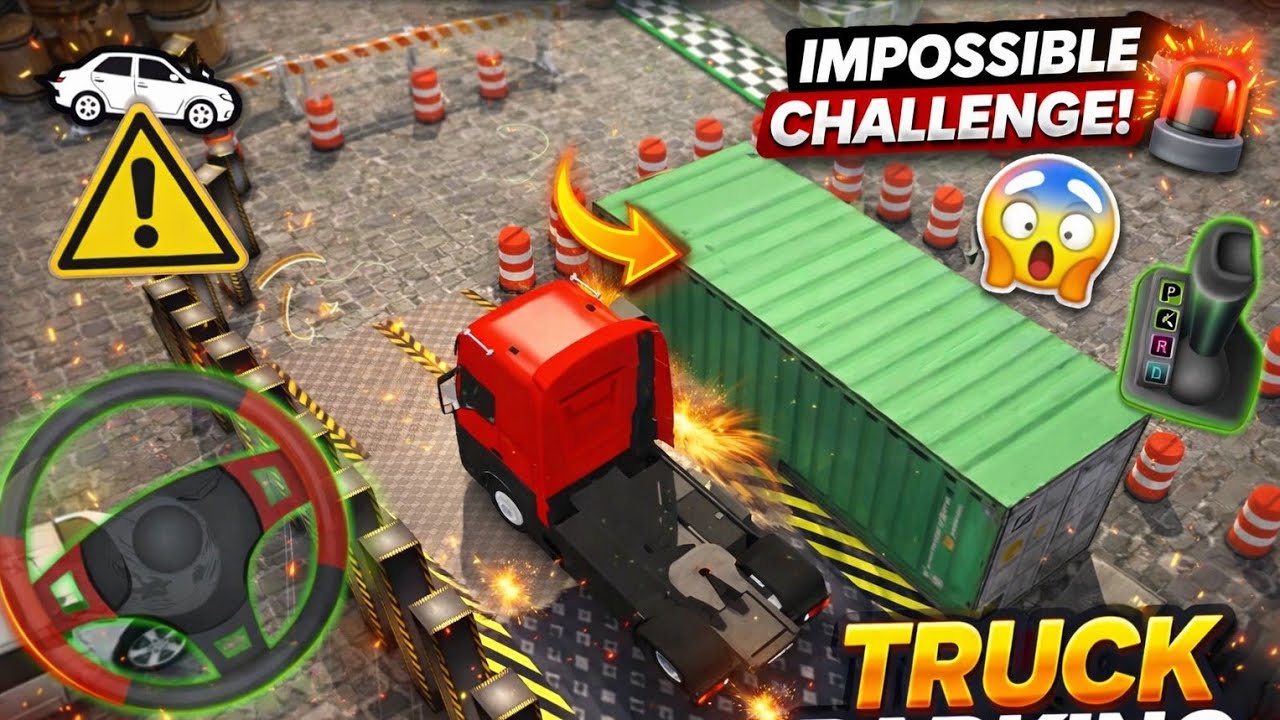 Truck Parking Game Level 2 | Impossible Container Parking Challenge 🚛🔥