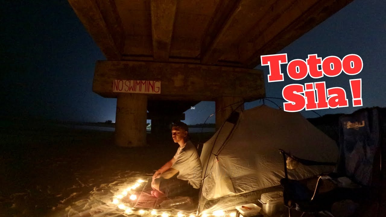 Scary Night sa Ilalim ng Tulay |  Solo Camping | Tao sa Dilim