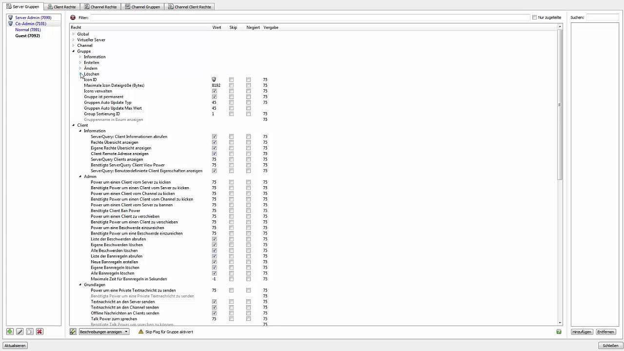 Teamspeak - Co-Admin anlegen ohne Risiko