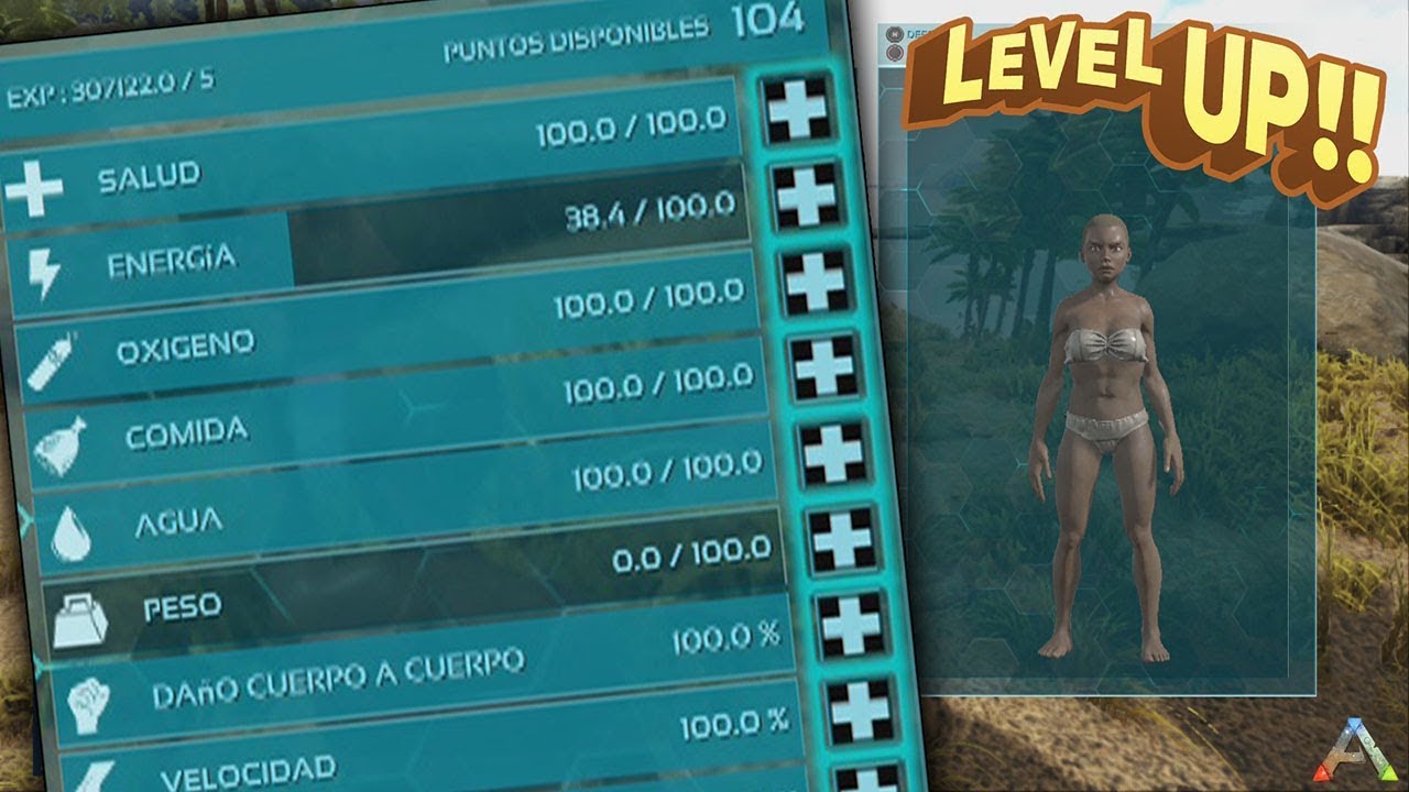 COMO SUBIR LOS NIVELES DE PERSONAJE EN ARK